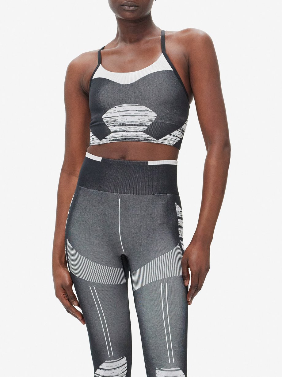 Black TrueStrength medium-impact sports bra, adidas By Stella McCartney
