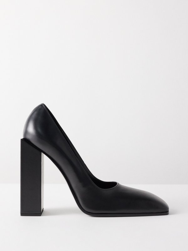 Marie Adam-Leenaerdt Block-heel 80 leather pumps