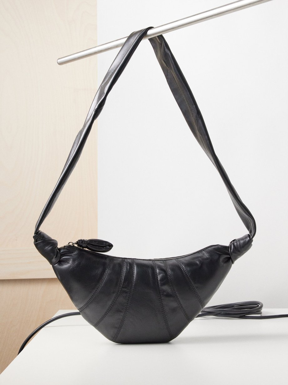 Black Croissant small leather cross-body bag | Lemaire | MATCHES UK