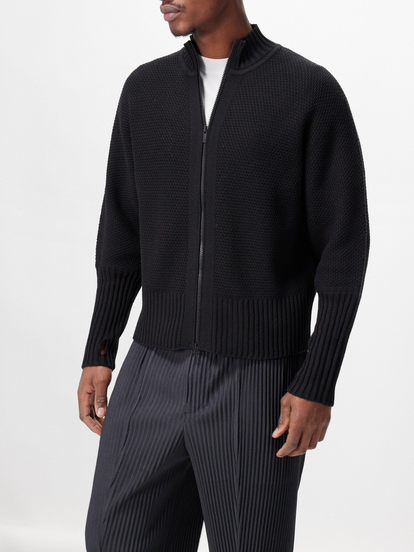 HOMME PLISSÉ ISSEY MIYAKE Black Monthly Color March Cardigan