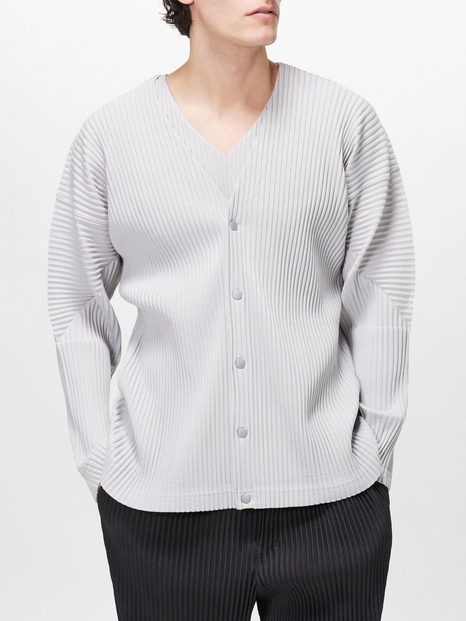 Homme plisse cardigan new arrivals