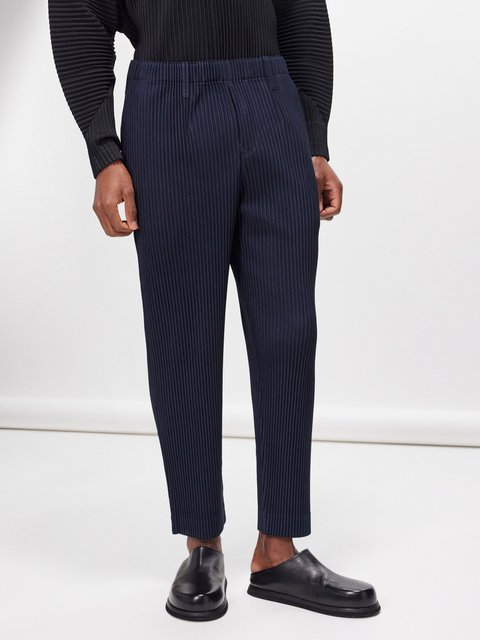 Summerhill Striped Trousers - Natural/Navy