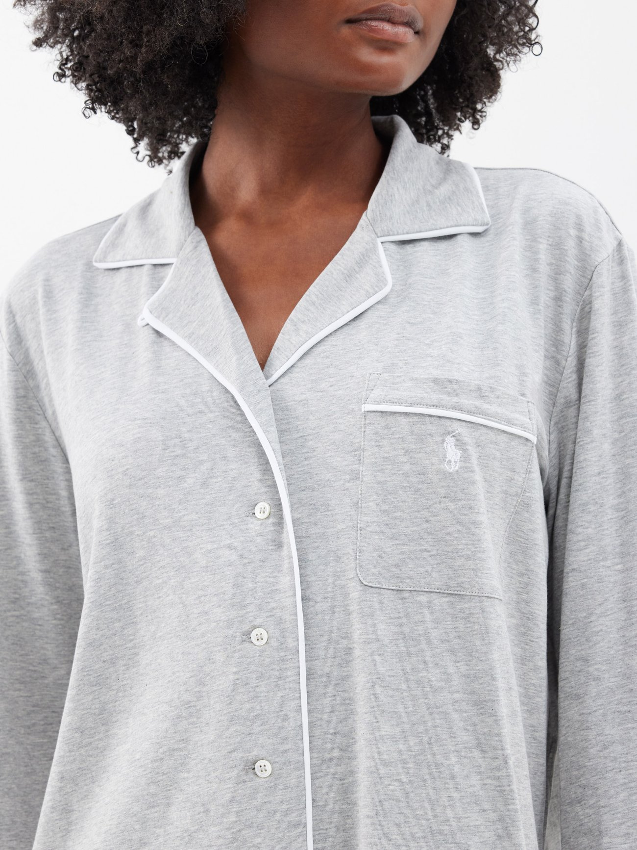 Plt Grey Jersey Button Down Nightshirt