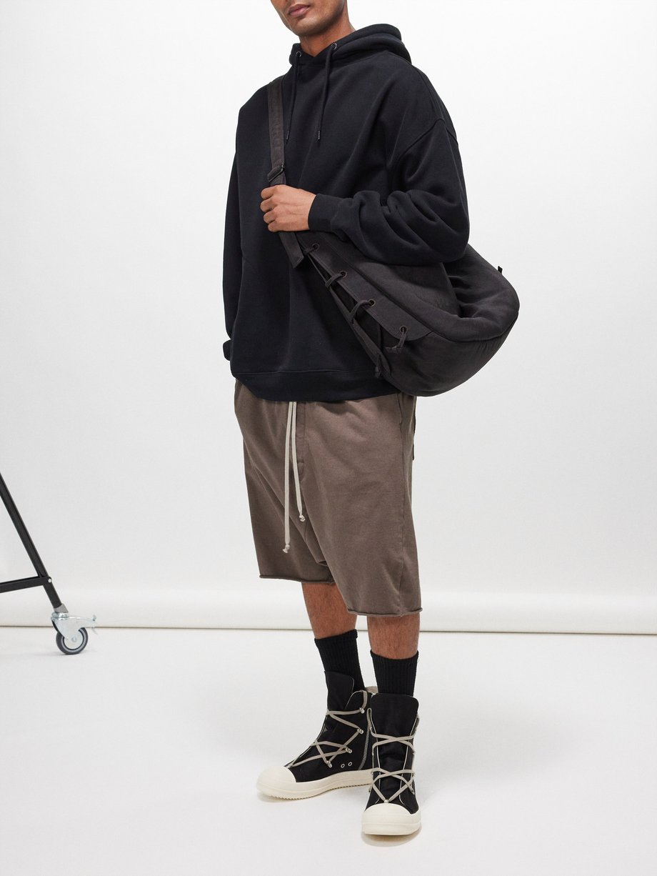 Brown Forever Rick's Pod cotton-jersey shorts | Rick Owens DRKSHDW