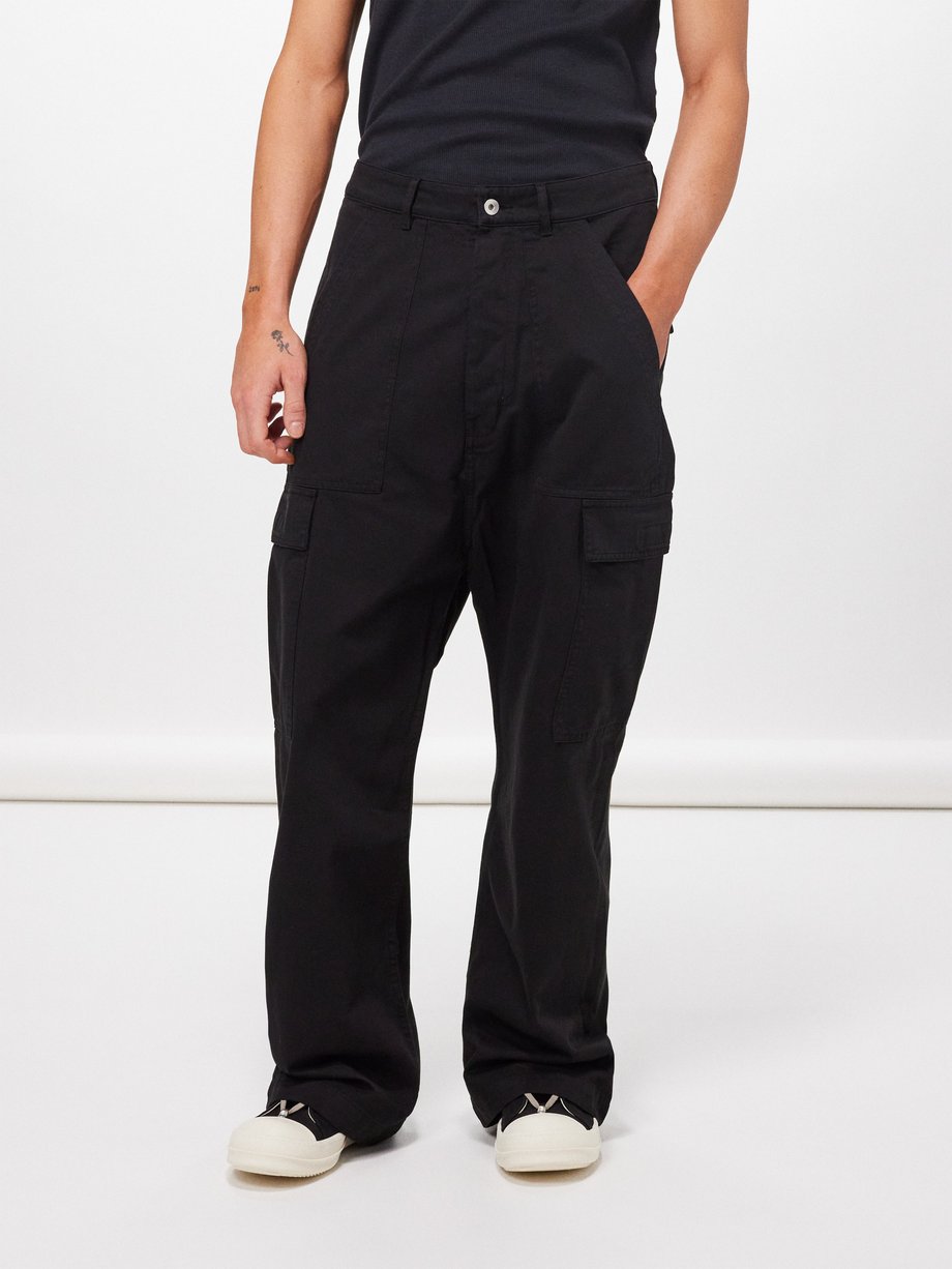 Rick Owens DRKSHDW Cargo-pocket cotton-twill trousers