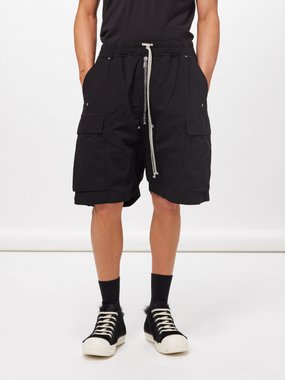 Rick Owens DRKSHDW Cargo-pocket cotton-faille shorts