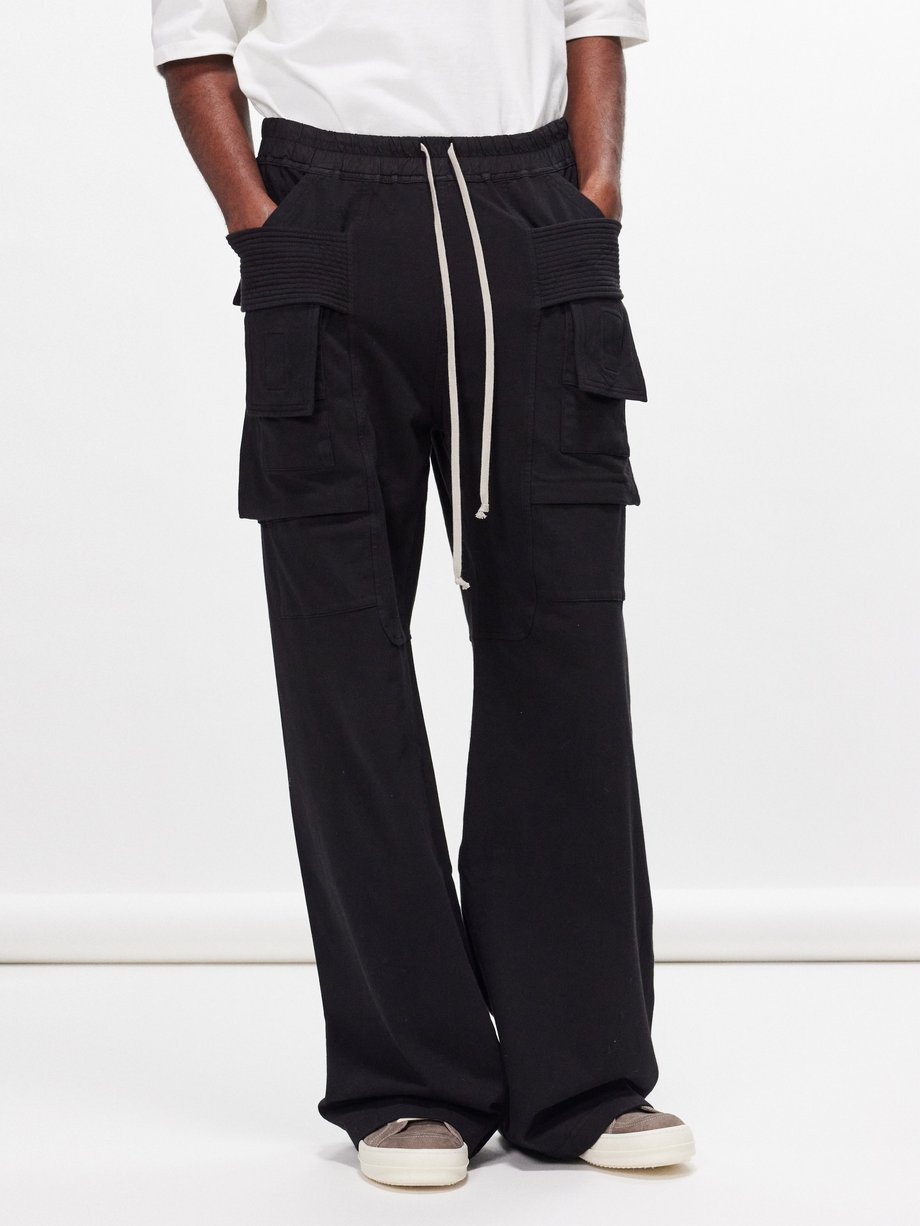 Black Creatch cotton cargo trousers | Rick Owens DRKSHDW | MATCHES UK