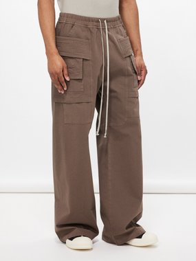 Rick Owens DRKSHDW Creatch layered-pocket cotton-drill trousers
