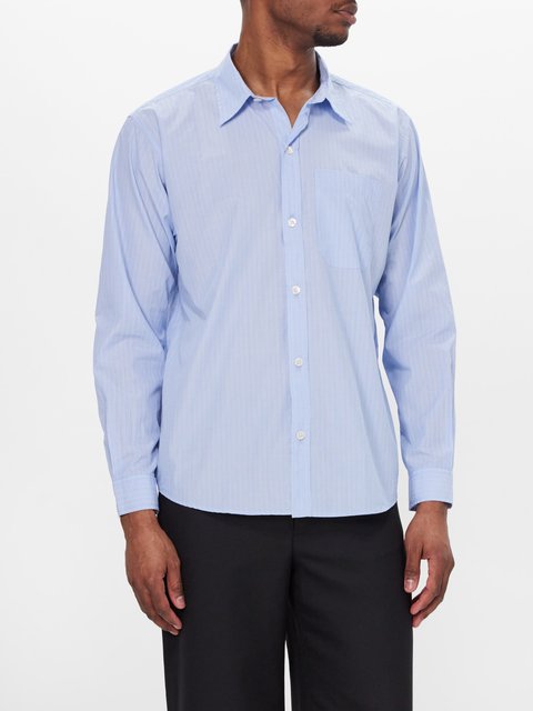 Blue white Coco 70s striped cotton-poplin shirt, Our Legacy