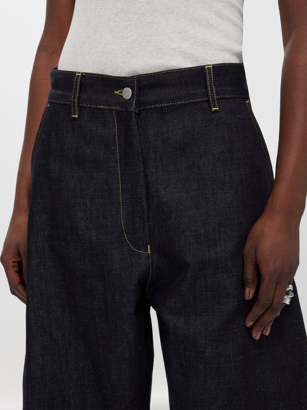 Blue Chalco cropped wide-leg jeans, Studio Nicholson