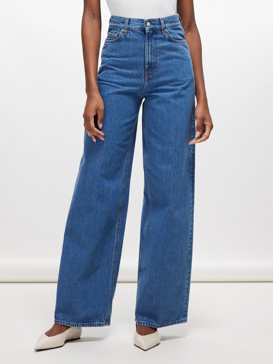 Blue High-rise wide-leg jeans | Toteme | MATCHES UK