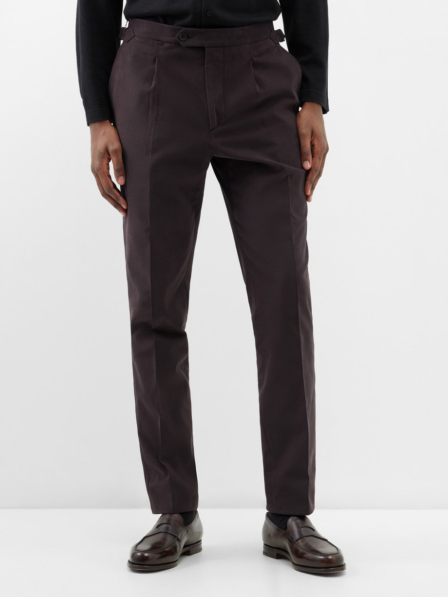 Barena Single-pleat Virgin-wool Trousers in Black for Men | Lyst