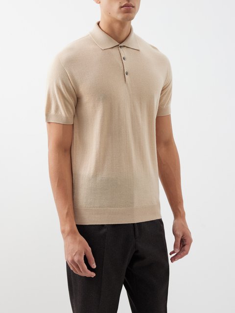 Paul Smith Brown Half-Zip Polo