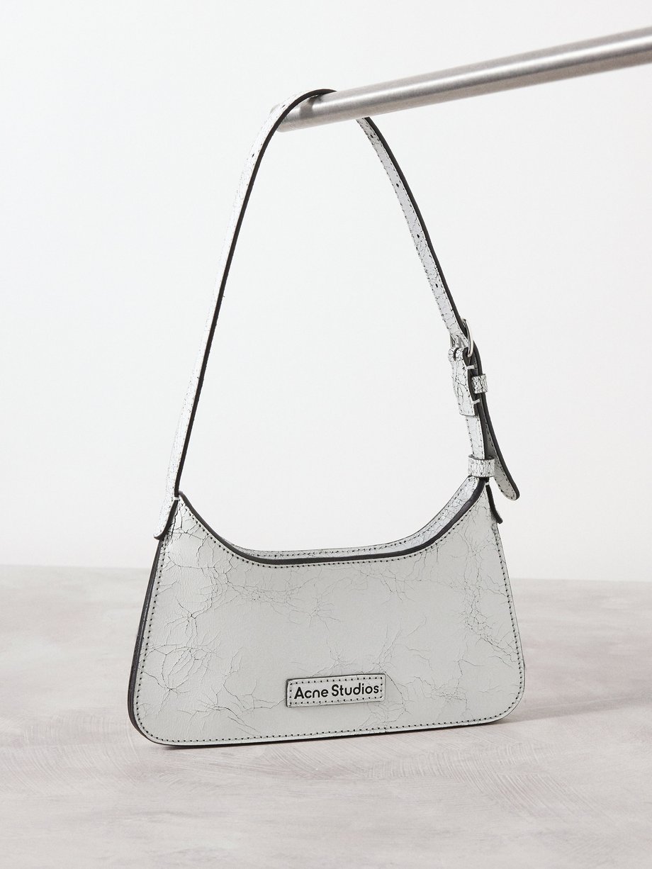 Acne Studios Platt micro cracked-leather shoulder bag