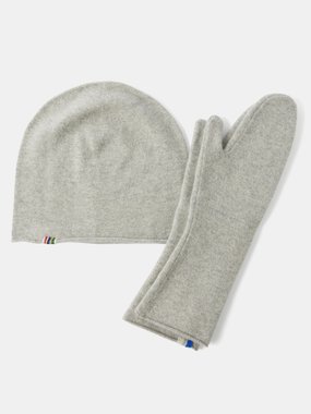 Extreme Cashmere Stretch-cashmere beanie and gloves set