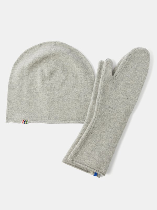 Extreme Cashmere Stretch-cashmere beanie and gloves set