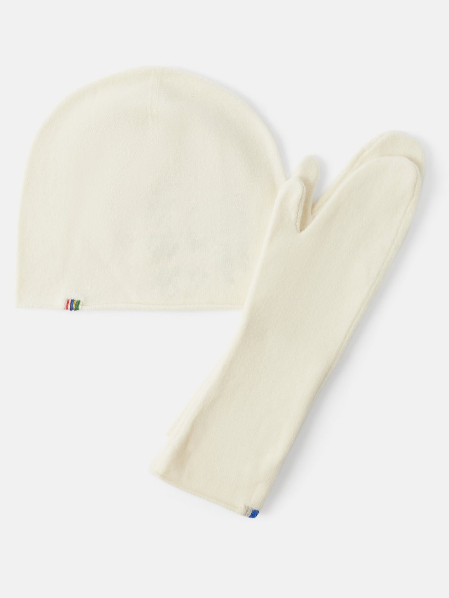 Extreme Cashmere Ensemble bonnet et gants en cachemire stretch