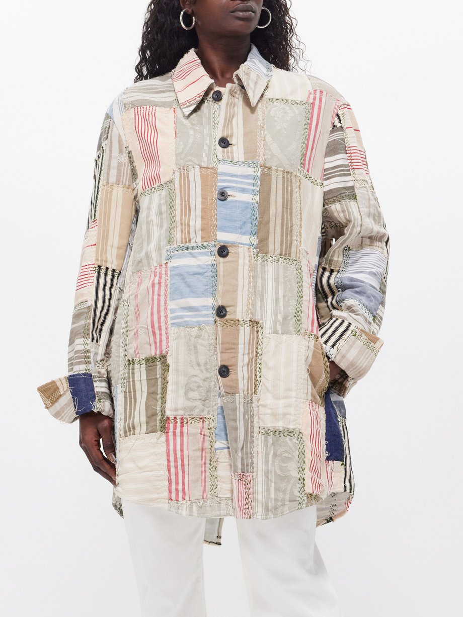 By Walid Orhan 19th-century patchwork cotton-linen shirt