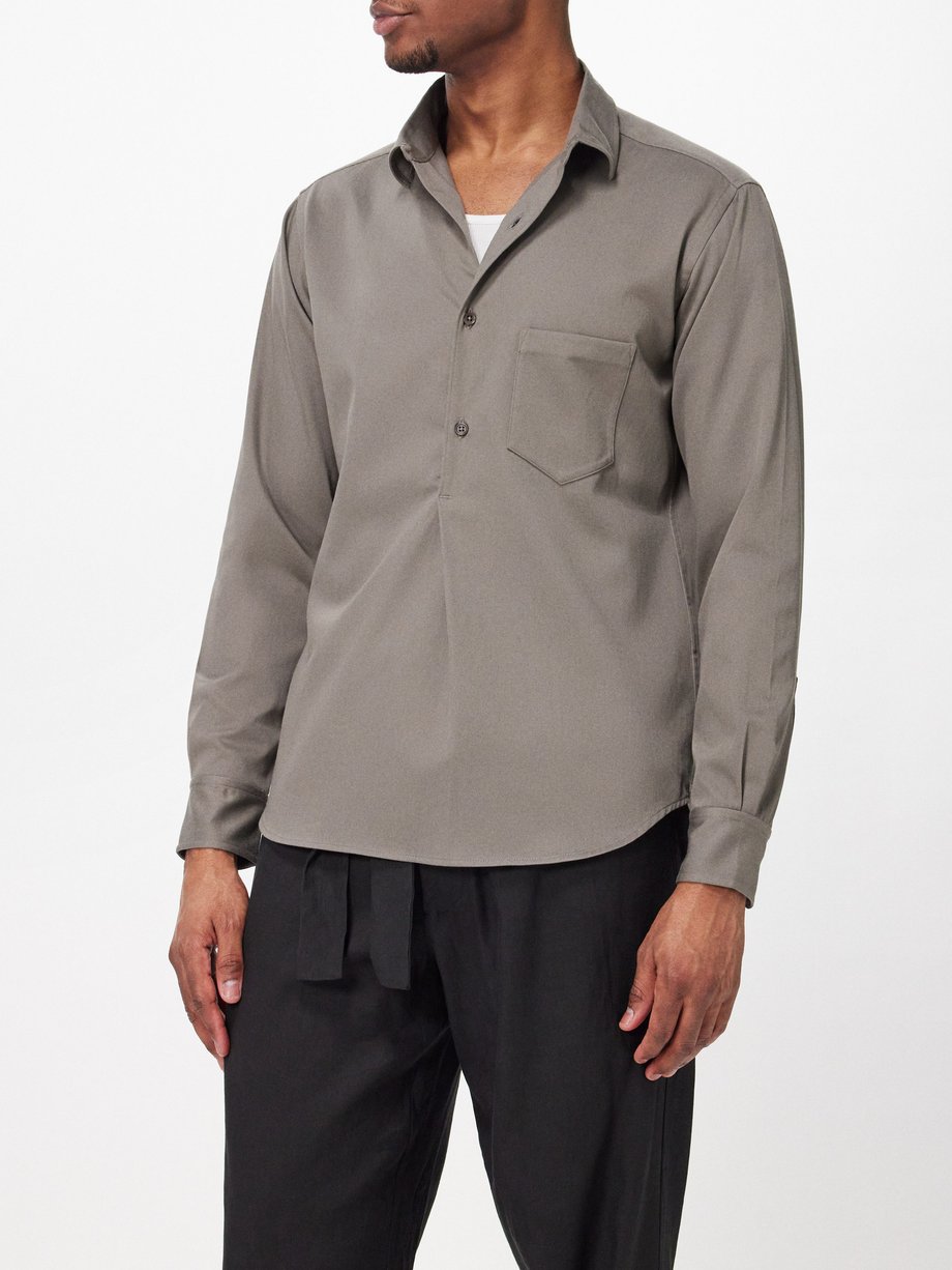 cotton twill overshirt