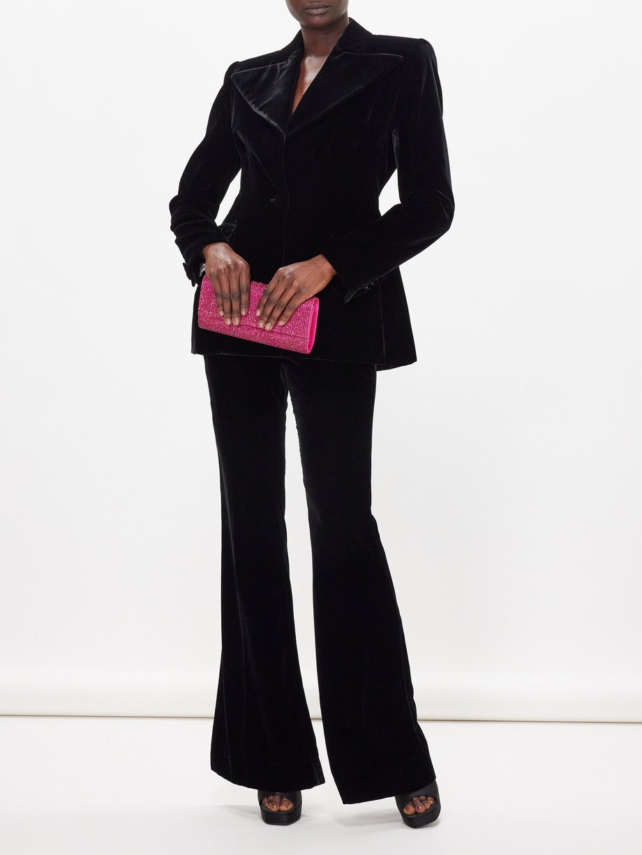 Nina Ricci velvet palazzo trousers - Pink