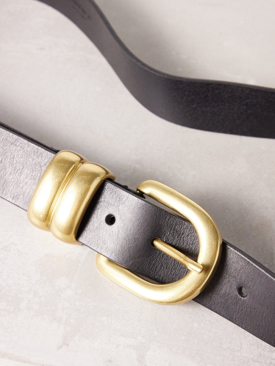 Black Zoira leather belt | By Malene Birger | MATCHES UK