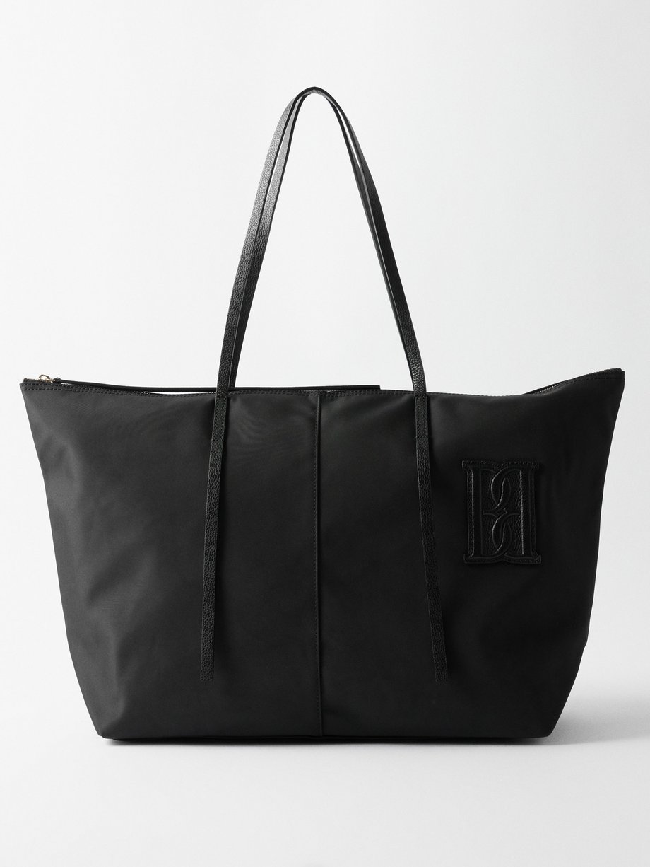 Black Nabelle recycled-canvas tote bag | By Malene Birger | MATCHES UK