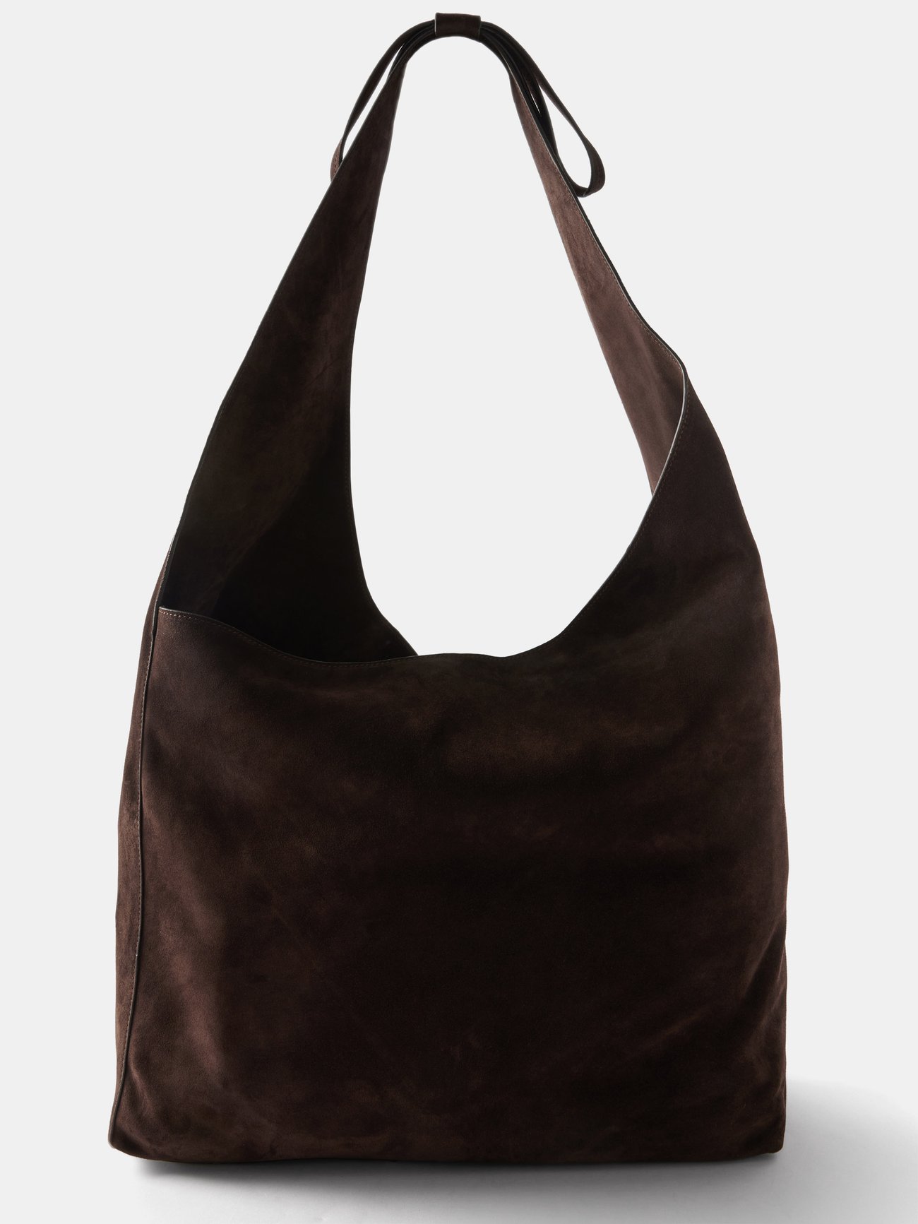 Brown Vittoria oversized suede shoulder bag | Reformation | MATCHES UK