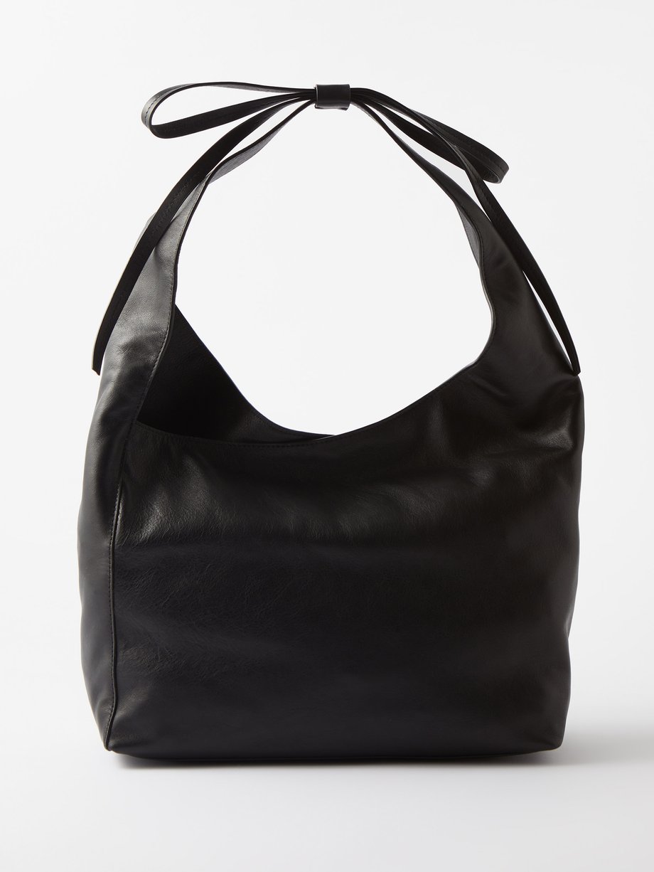 Black Vittoria medium leather shoulder bag | Reformation | MATCHES UK