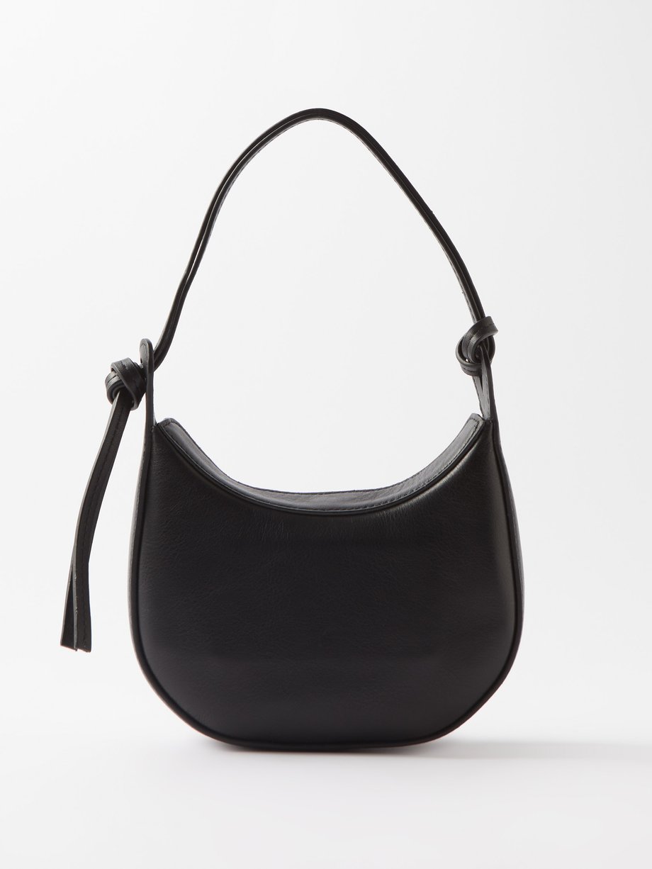 Black Rosetta mini leather shoulder bag | Reformation | MATCHES UK