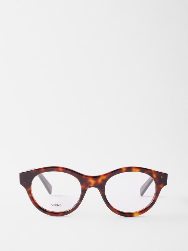 Celine Eyewear Round tortoiseshell-acetate glasses