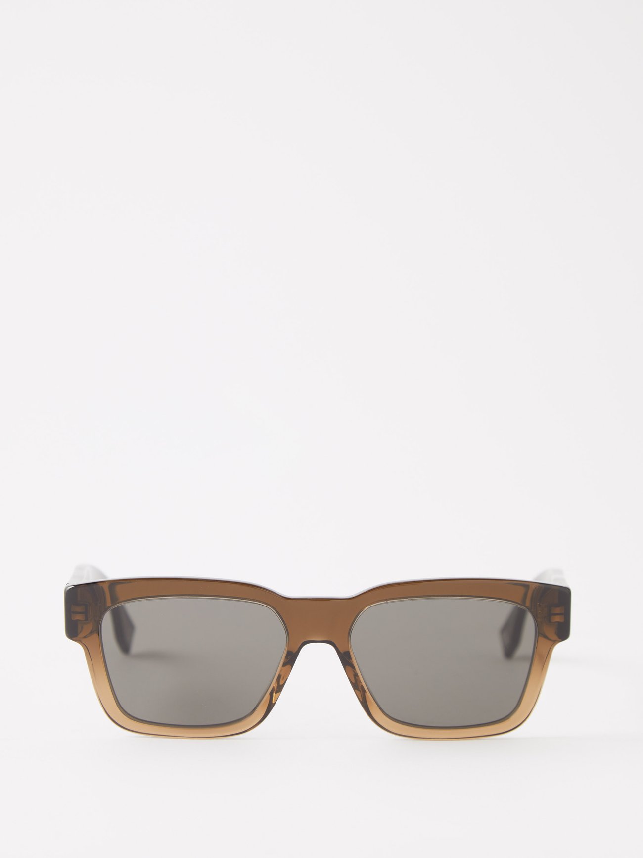 Fendi O'Lock Flat-Top Nylon Square Sunglasses - Bergdorf Goodman