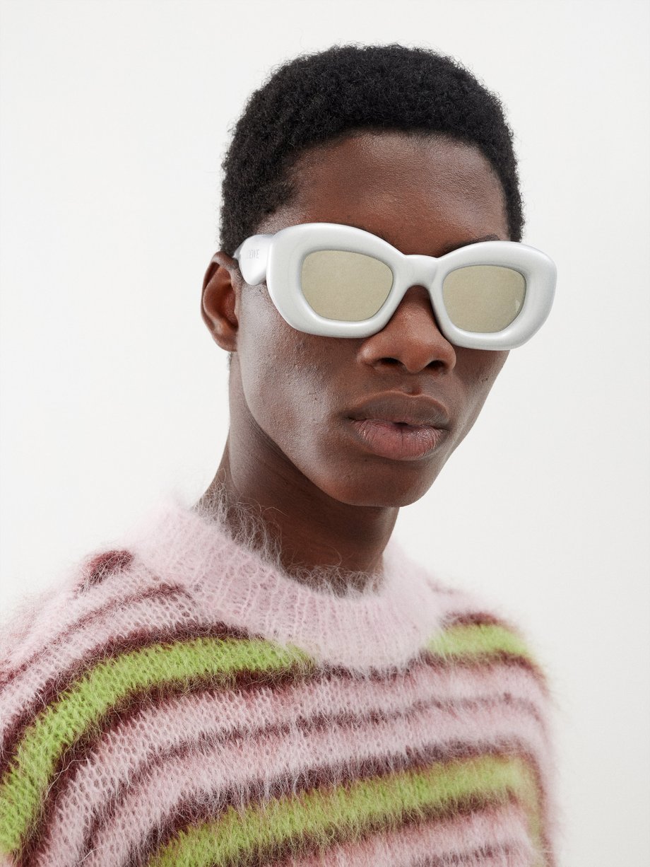 LOEWE EYEWEAR Inflated cat-eye acetate sunglasses