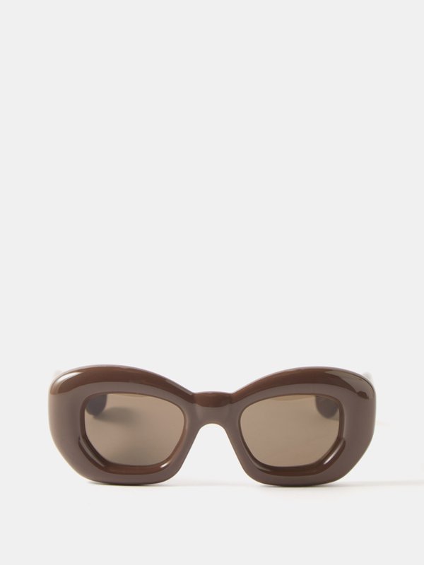 LOEWE Eyewear Lunettes de soleil en acétate œil-de-chat Inflated