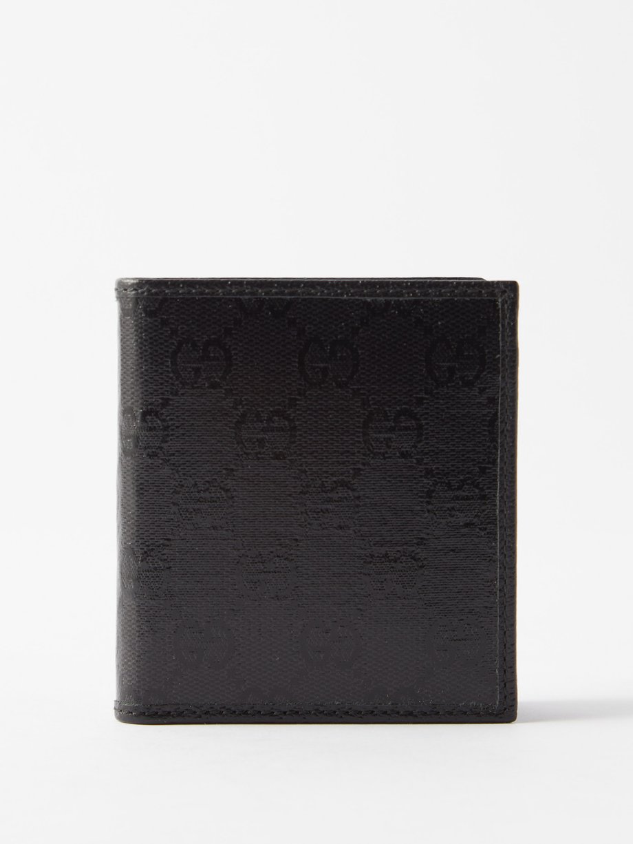 Black GG Supreme canvas bi-fold wallet | Gucci | MATCHES UK