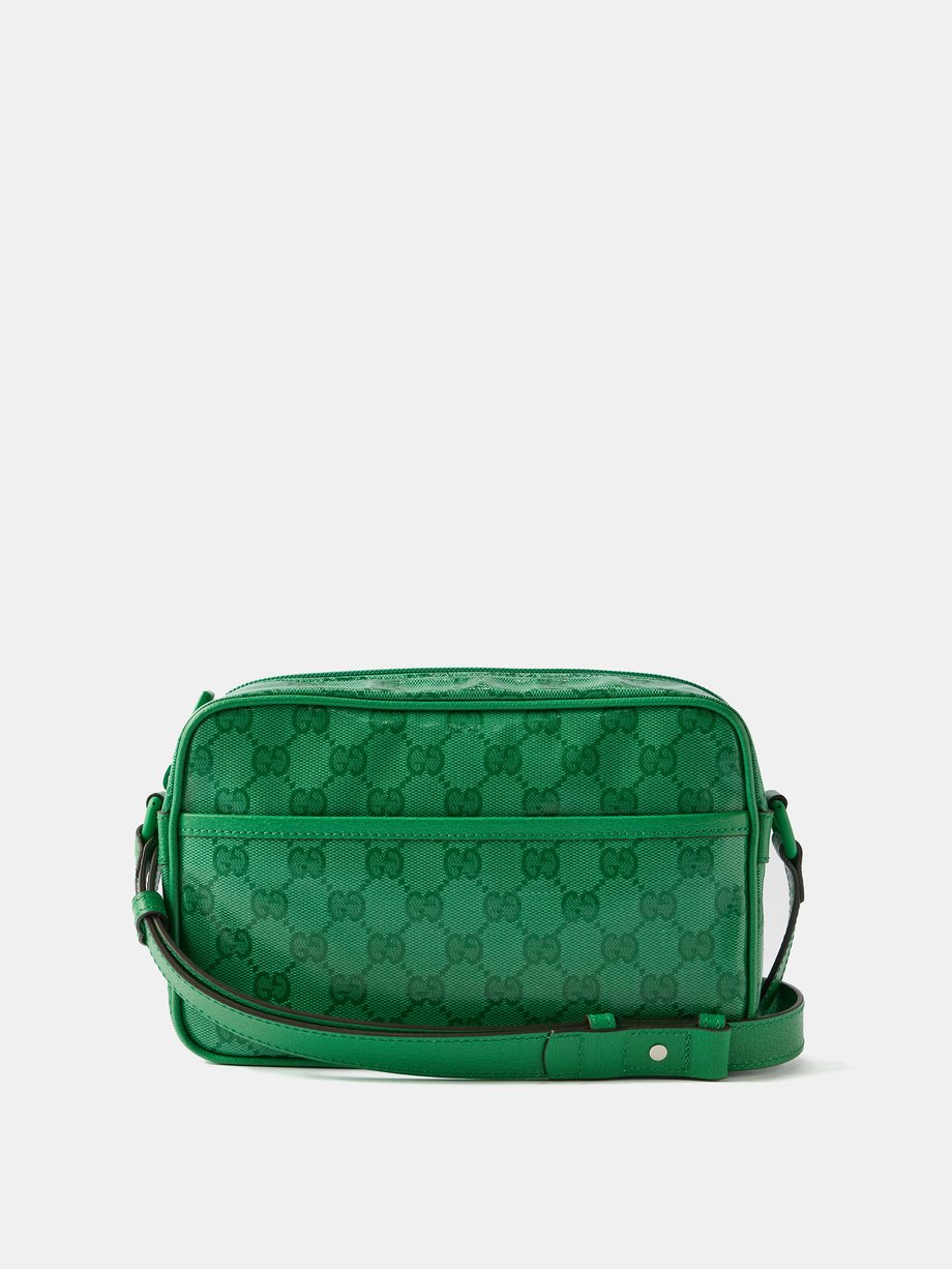 Green GG Supreme canvas and leather cross-body bag