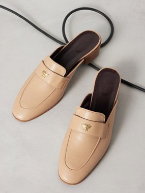 Bougeotte Backless leather loafers