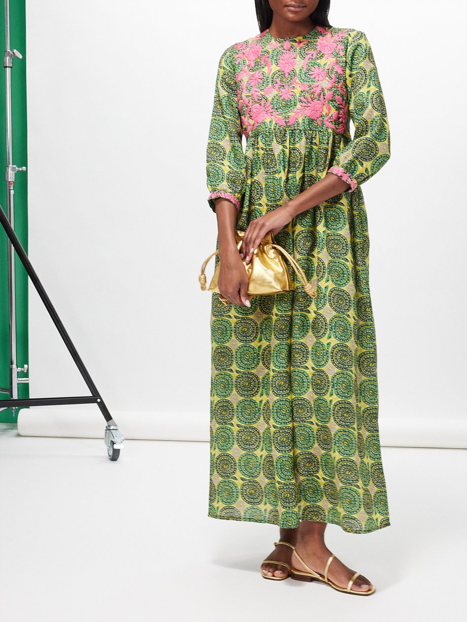 Muzungu Sisters Touba embroidered linen dress