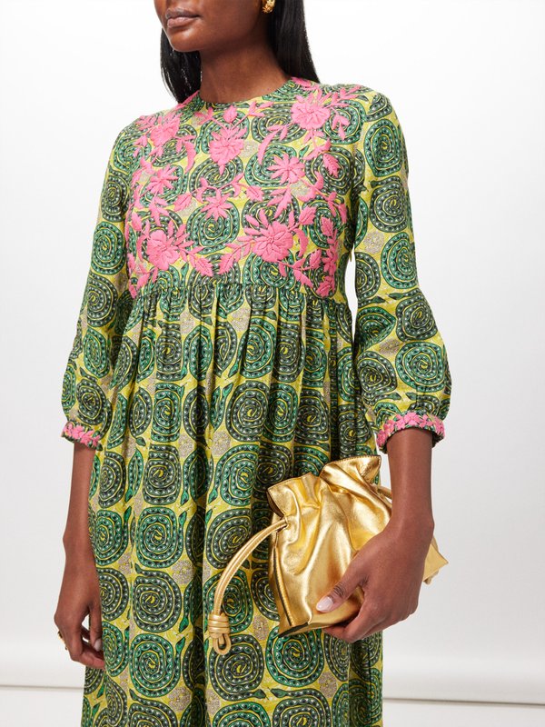 Muzungu Sisters Touba embroidered linen dress