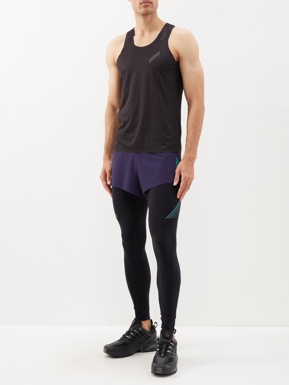 Purple Marathon shell running shorts, SOAR