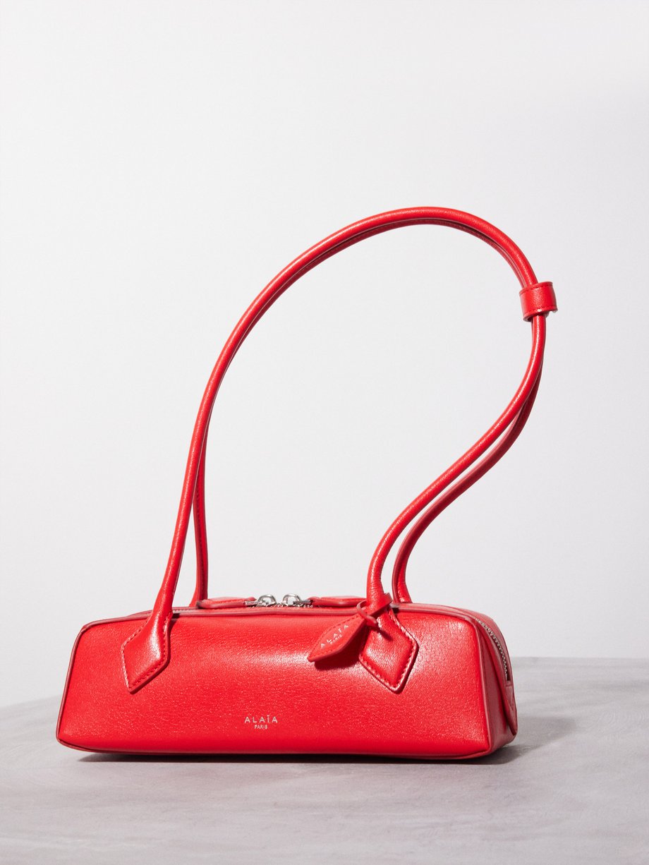 Red Teckel leather shoulder bag | ALAÏA | MATCHES UK