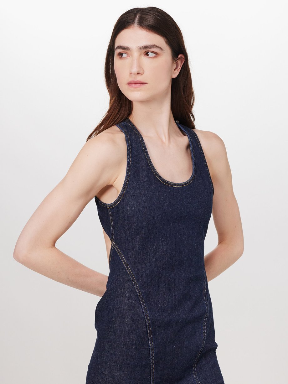 Navy blue Denim dress Alaïa - Vitkac GB