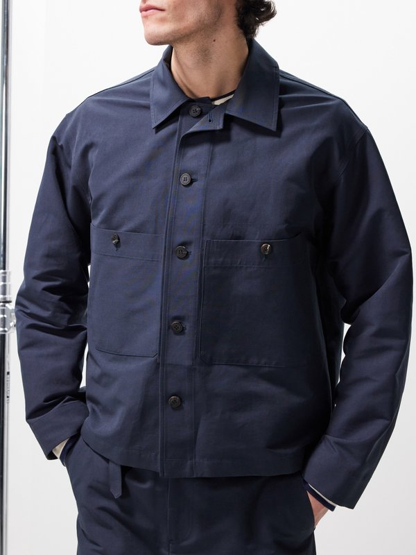 Le17septembre Homme Classic collar cotton-blend overshirt