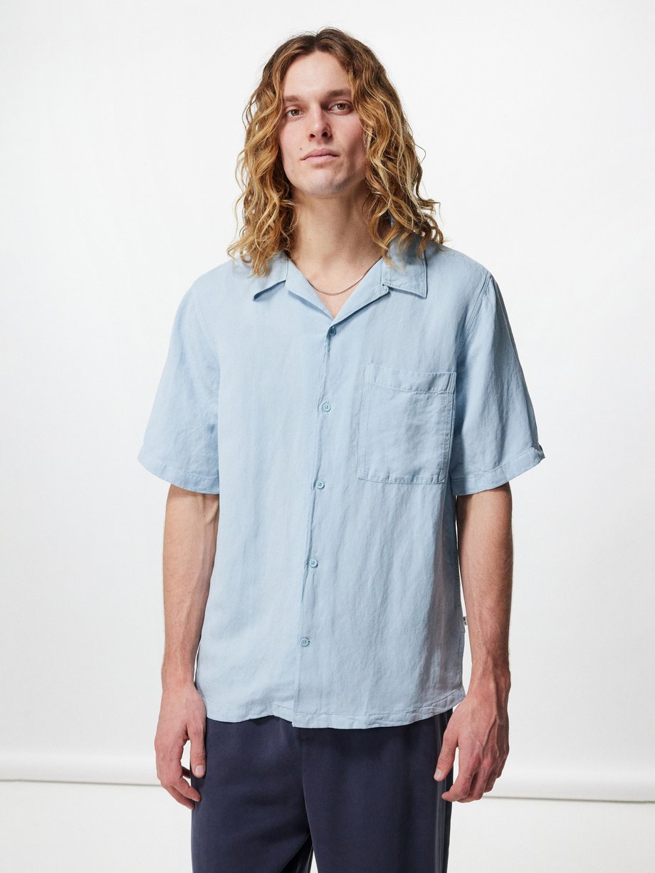 NN.07 Julio linen short-sleeved shirt