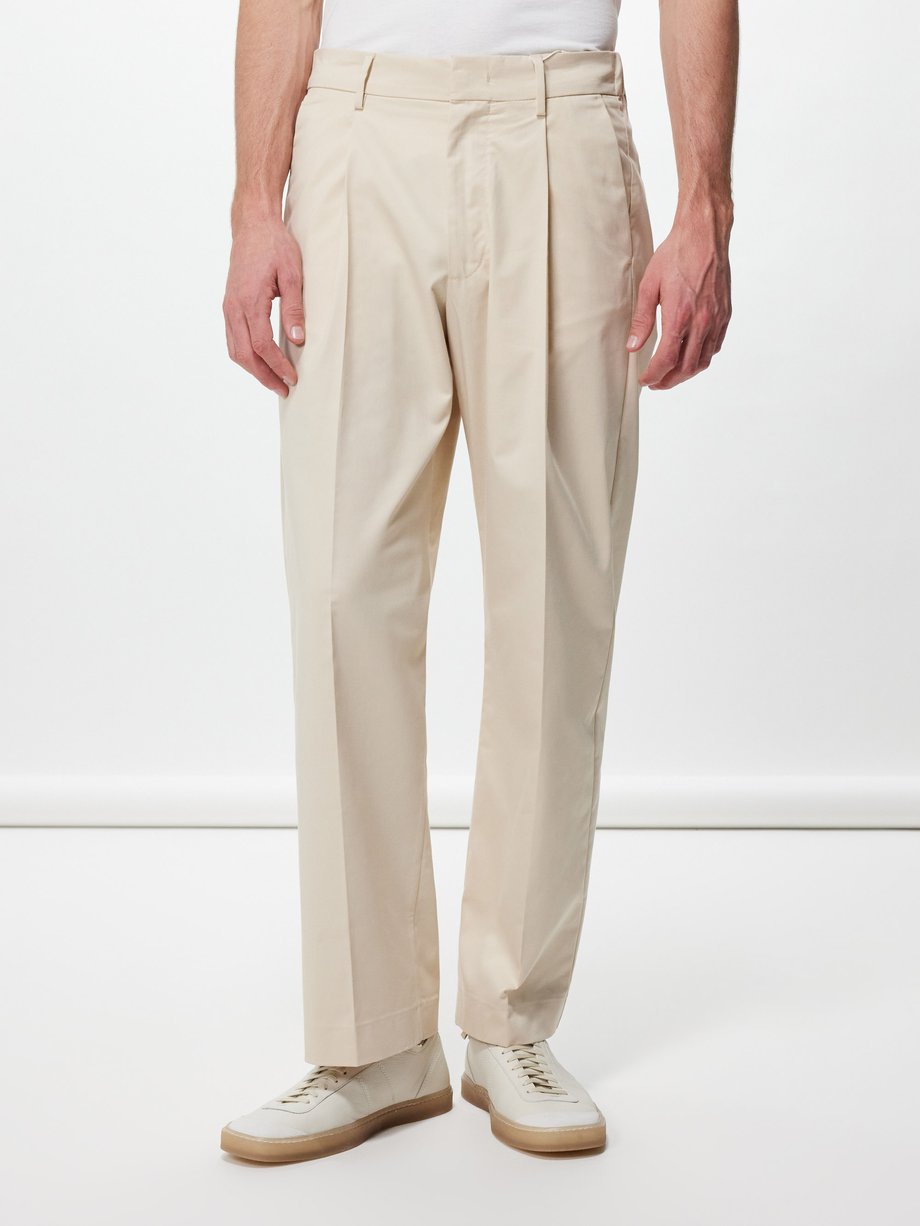 Pleated Trouser in Viscose Linen Twill, Women's Pants