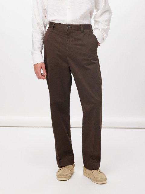 Natural Brown Linen Pants - Oliver Wicks