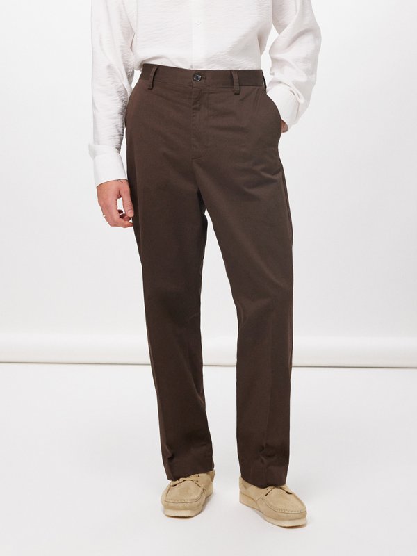 NN.07 Paw organic cotton-blend twill trousers