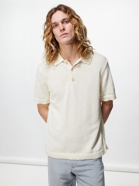 NN.07 Randy cotton-blend polo shirt