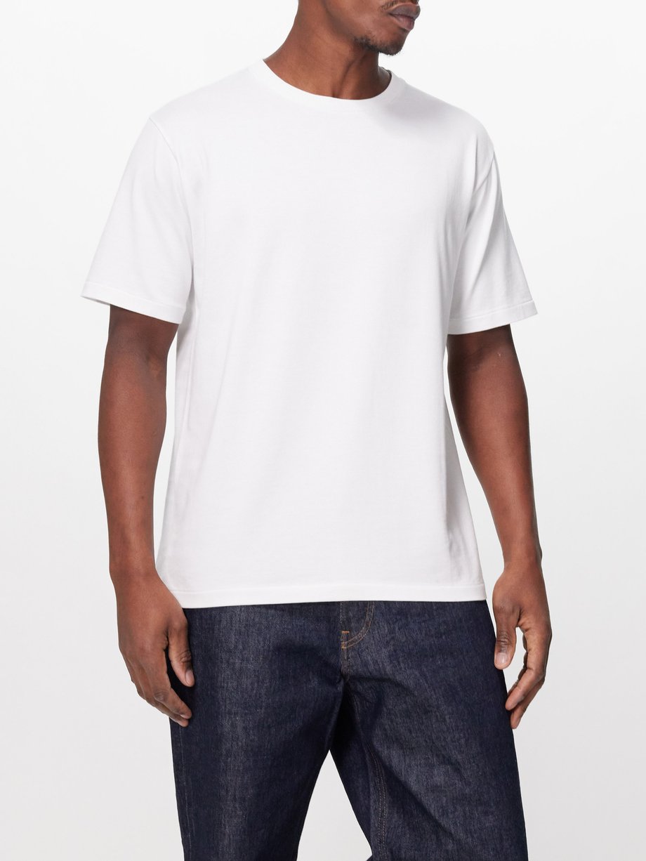 Auralee Crew-neck cotton-jersey T-shirt