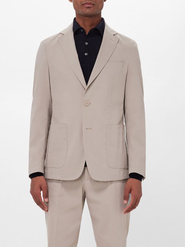 BOSS Hanry linen-blend jacket