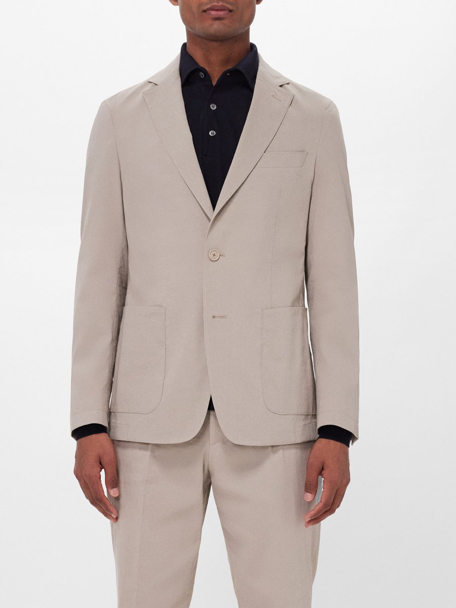 BOSS Hanry linen-blend jacket